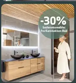 Flisekompaniet 30% baderomsmøbler fra Korsbakken Bad tilbud