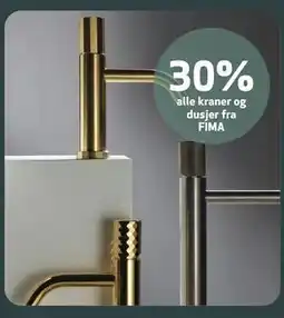Flisekompaniet 30% alle kraner og dusjer fra FIMA tilbud