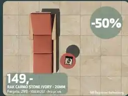 Flisekompaniet RAK CARMO STONE IVORY - 20MM tilbud