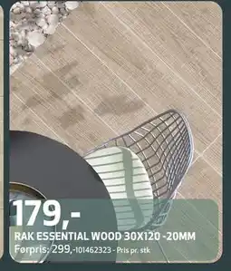 Flisekompaniet RAK ESSENTIAL WOOD 30X120 -20MM tilbud