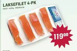 Holdbart Laksefilet 4-pk tilbud