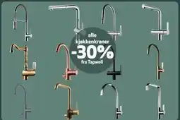 Flisekompaniet alle kjøkkenkraner fra Tapwel tilbud