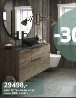 Flisekompaniet MØBELSETT BIG 12O EIK NATUR tilbud