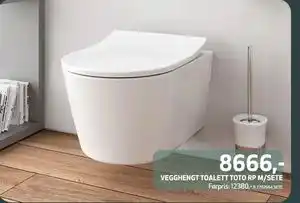 Flisekompaniet VEGGHENGT TOALETT TOTO RP M/SETE tilbud