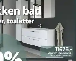 Flisekompaniet MØBELSETT ROWAN 100 HVIT tilbud