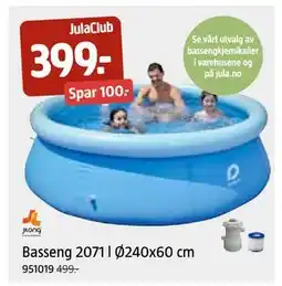 Jula Basseng 2071 l Ø240x60 cm tilbud