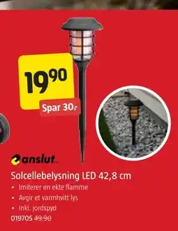 Jula Solcellebelysning LED 42,8 cm tilbud