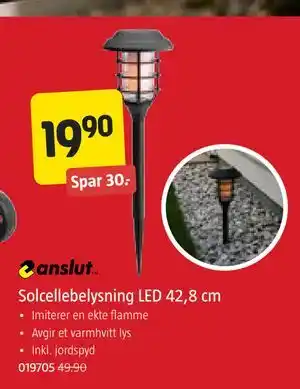 Jula Solcellebelysning LED 42,8 cm tilbud