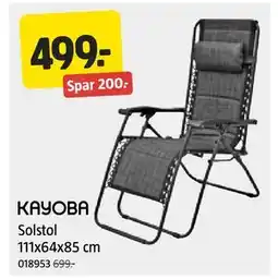 Jula Solstol 111x64x85 cm tilbud
