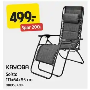 Jula Solstol 111x64x85 cm tilbud