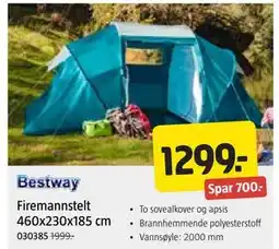 Jula Firemannstelt 460x230x185 cm tilbud