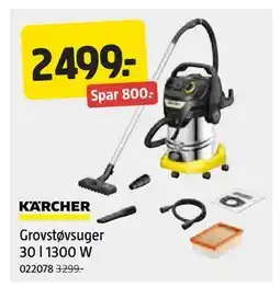 Jula Grovstøvsuger 30 l 1300 W tilbud
