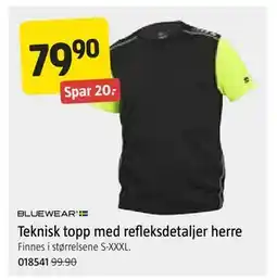 Jula Teknisk topp med refleksdetaljer herre tilbud