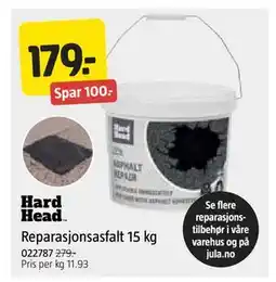Jula Reparasjonsasfalt 15 kg tilbud