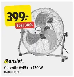 Jula Gulvvifte Ø45 cm 120 W tilbud