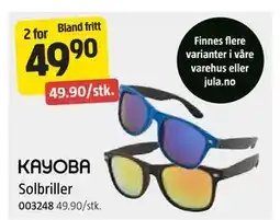 Jula Solbriller tilbud