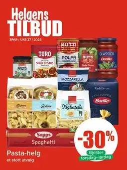 Spar Pasta-helg tilbud