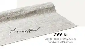Skeidar Lærdal teppe tilbud