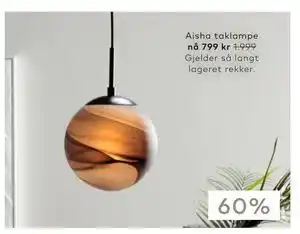 Skeidar Aisha taklampe tilbud