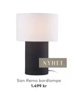 Skeidar San Remo bordlampe tilbud
