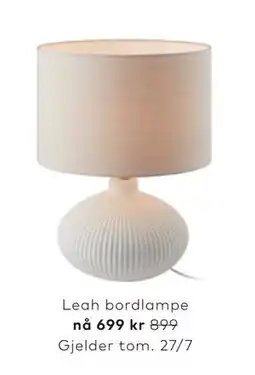 Skeidar Leah bordlampe tilbud