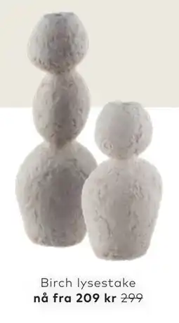 Skeidar Birch lysestake tilbud