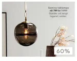 Skeidar Samira taklampe tilbud