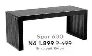 Skeidar Straa benk 104 cm tilbud
