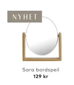 Skeidar Sara bordspeil tilbud