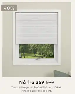 Skeidar Touch plissegardin tilbud