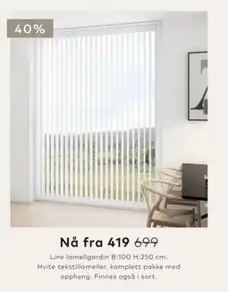 Skeidar Line lamellgardin tilbud