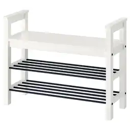 IKEA Hemnes Entrébenk med skoplass, hvit, 85x32x65 cm tilbud