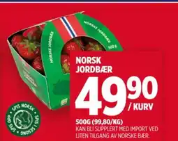 Meny Norsk jordbær tilbud