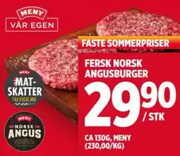 Meny FERSK NORSK ANGUSBURGER tilbud