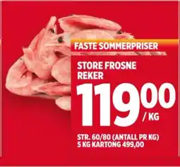 Meny STORE FROSNE REKER tilbud