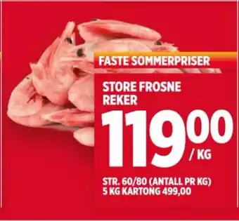 Meny STORE FROSNE REKER tilbud
