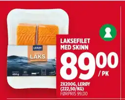 Meny LAKSEFILET MED SKINN tilbud