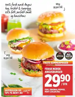 Meny FERSK NORSK ANGUSBURGER tilbud