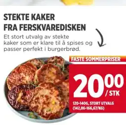 Meny Stekte kaker fra ferskvaredisken tilbud