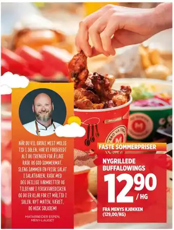 Meny NYGRILLEDE BUFFALOWINGS tilbud
