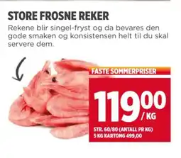 Meny STORE FROSNE REKER tilbud