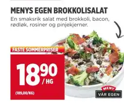 Meny MENYS EGEN BROKKOLISALAT tilbud