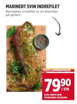 Meny MARINERT SVIN INDREFILET tilbud