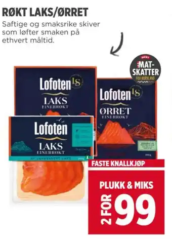 Meny RØKT LAKS/ØRRET tilbud