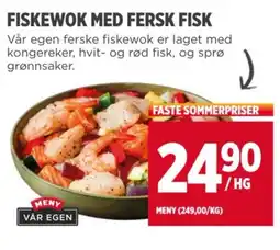 Meny FISKEWOK MED FERSK FISK tilbud