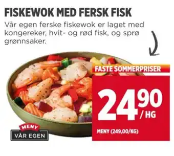 Meny FISKEWOK MED FERSK FISK tilbud