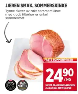 Meny JÆREN SMAK, SOMMERSKINKE tilbud