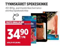Meny TYNNSKÅRET SPEKESKINKE tilbud