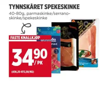 Meny TYNNSKÅRET SPEKESKINKE tilbud