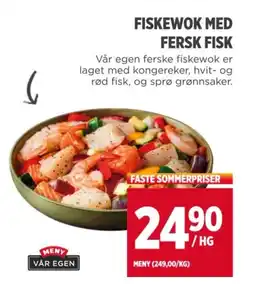Meny FISKEWOK MED FERSK FISK tilbud
